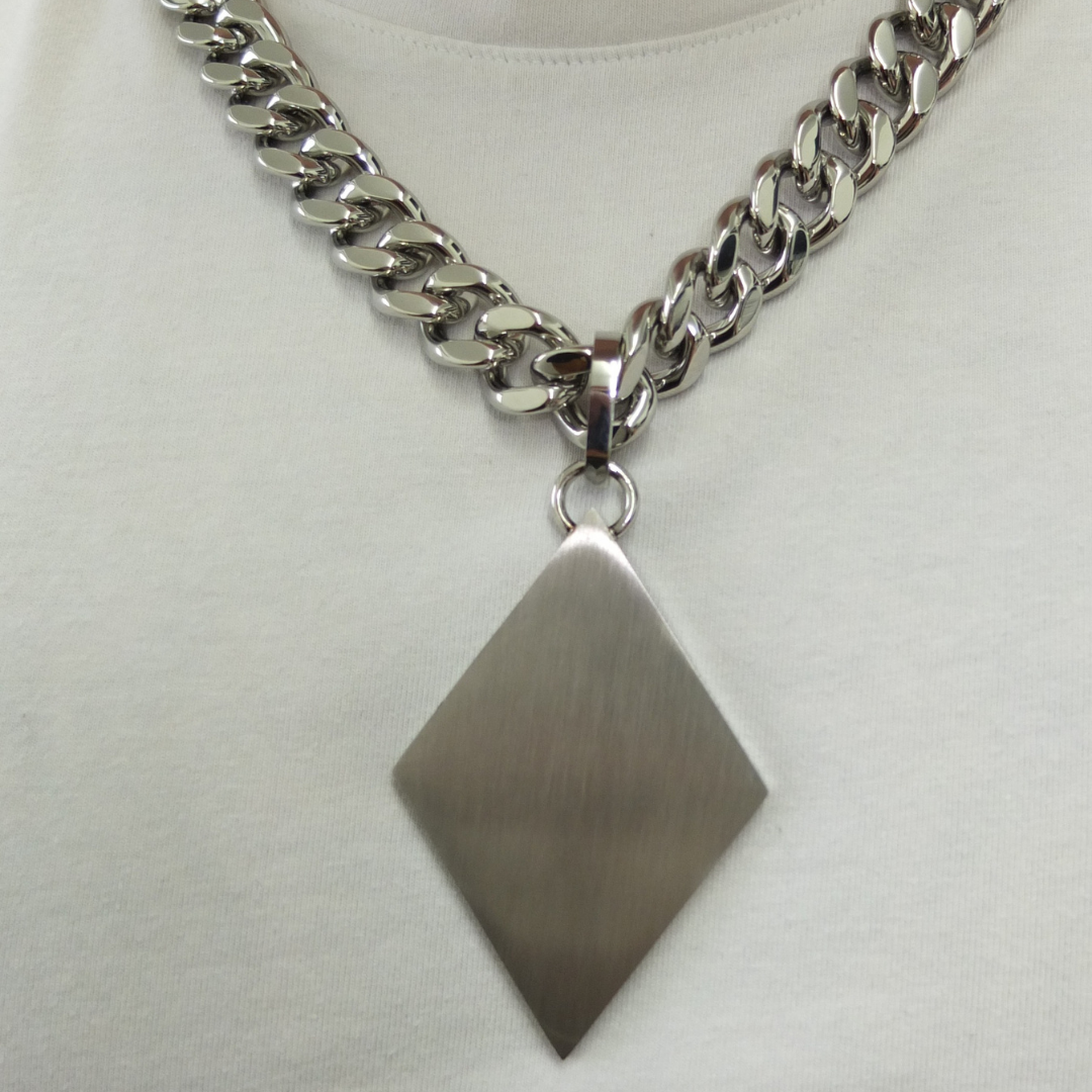 Rautenanhänger + Panzerkette Silberset