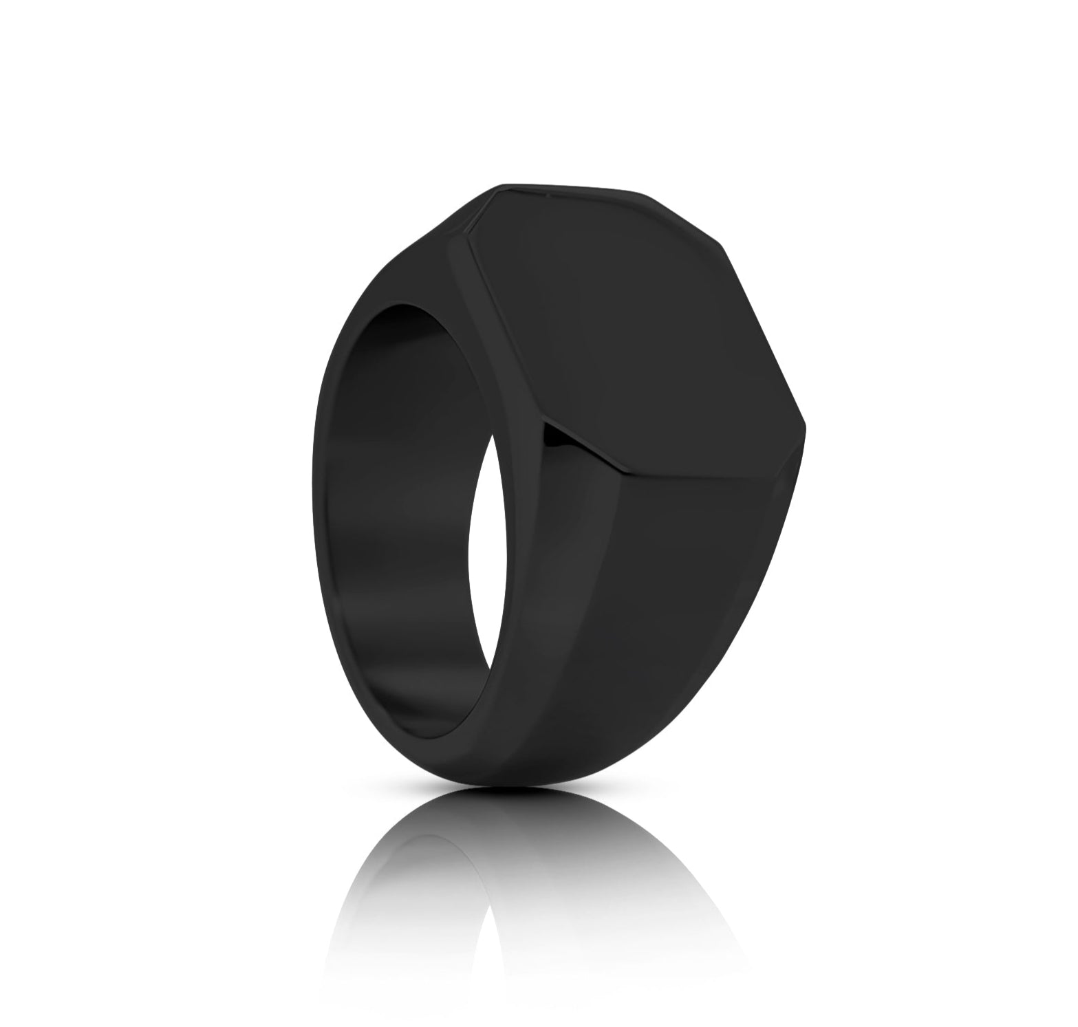 Siegelring "Schwarz Octagon"